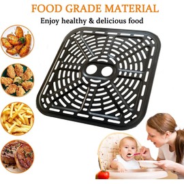 CyHiThai 6.8QT Square Air Fryer Crisping Plate Tray for COSORI Pro III Dual Blaze Air Fryers, Upgraded Air Fryer Grill Insert Pan Plate Rack Grate Shelf for 6.8QT COSORI Air Fryers, Dishwasher Safe