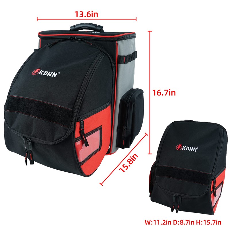 KUNN Welding-Backpack with Detachable Helmet-Bag - Durable Comfortable Tool Backpack