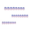 24Pcs Press on Nails Short Square LINMEIZAI Fake Nails Press