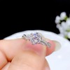 Shiny Full Diamond Ring 1Carat Round Cut Cubic Zirconia Promise