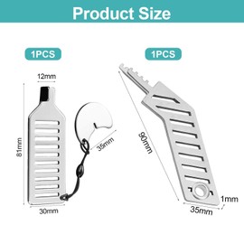 1 Piece Stainless Steel Lock-Opening Tool and 1 Piece Door Arrester, Multi-Function Manual Tool, Emergency Lock-Opening Set, Suitable for Fire Fighting and Professional Training.