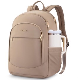 LOVEVOOK Laptop Backpack for Women, 17.3 Inch Work Backpack Purse, Large Capacity Casual Daypack, Business Computer Backpack, Travel Backpack for Gift, Khaki