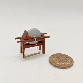 Pacific Northwest Miniatures 1:48 Scale Treadle Grindstone Kit (unpainted resin, phosphor bronze, wood) PNWM