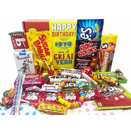 RETRO CANDY YUM ~ 1976 49th Birthday Gift Box Nostalgic Candy Mix from Childhood for 49 Year Old Man or Woman Born 1976 Jr