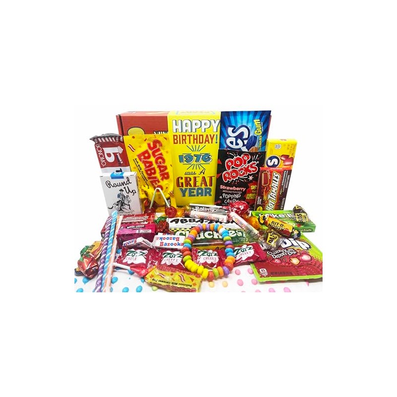 RETRO CANDY YUM ~ 1976 49th Birthday Gift Box Nostalgic