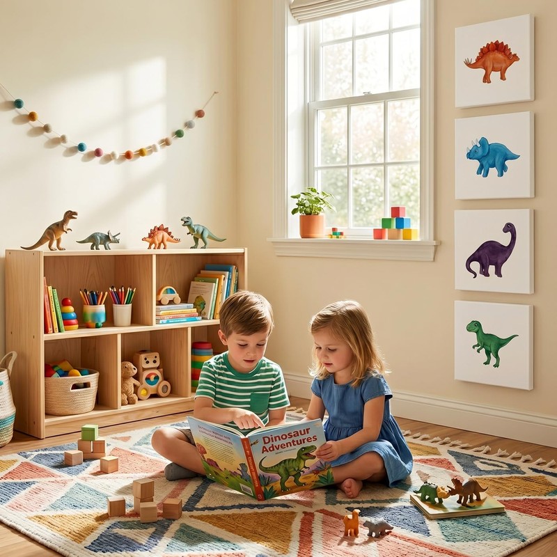 Popuwall Dinosaur Wall Art for Boys Kids Nursery Room Decor,