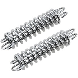 heyous 2PCS Silver Tent Wind Spring Wind Rope Buckle Outdoor Camping High Strength Steel Rope Buckle Tent Fixed Buckle Spring Hook Buckle