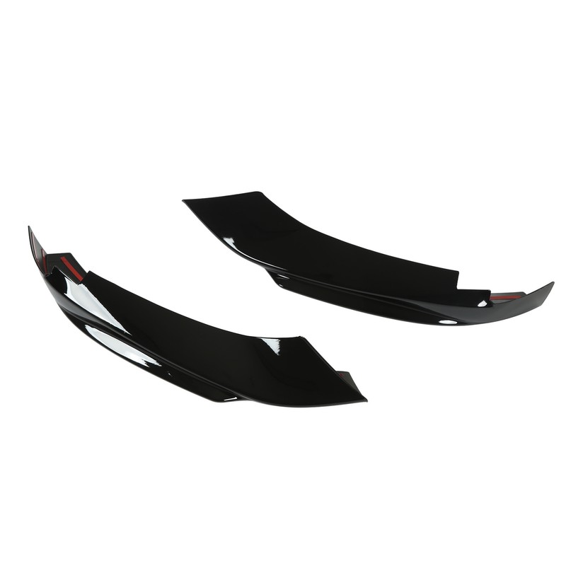 2 Pcs Front Bumper Diffuser Glossy Black Left Right Lip