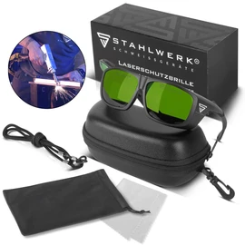 STAHLWERK Laser Safety Glasses, Laser Glasses, Safety Glasses, Eye Protection According to DIN EN 207 for Working with Lasers in a Wavelength Range of 800-1,320 nm
