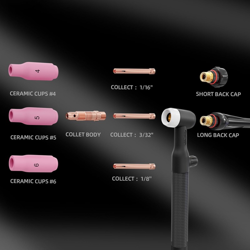 FEIFANKE TIG Welding Torch WP-17V Air-Cooled TIG Welding Torch with