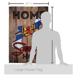 Ornament Collection HS191174-BO-03 Nova Scotia Sweet Home World Canada Provinces Decorative Vertical House Flag Set, 28"x 40" w/Flagpole, Multi-Color