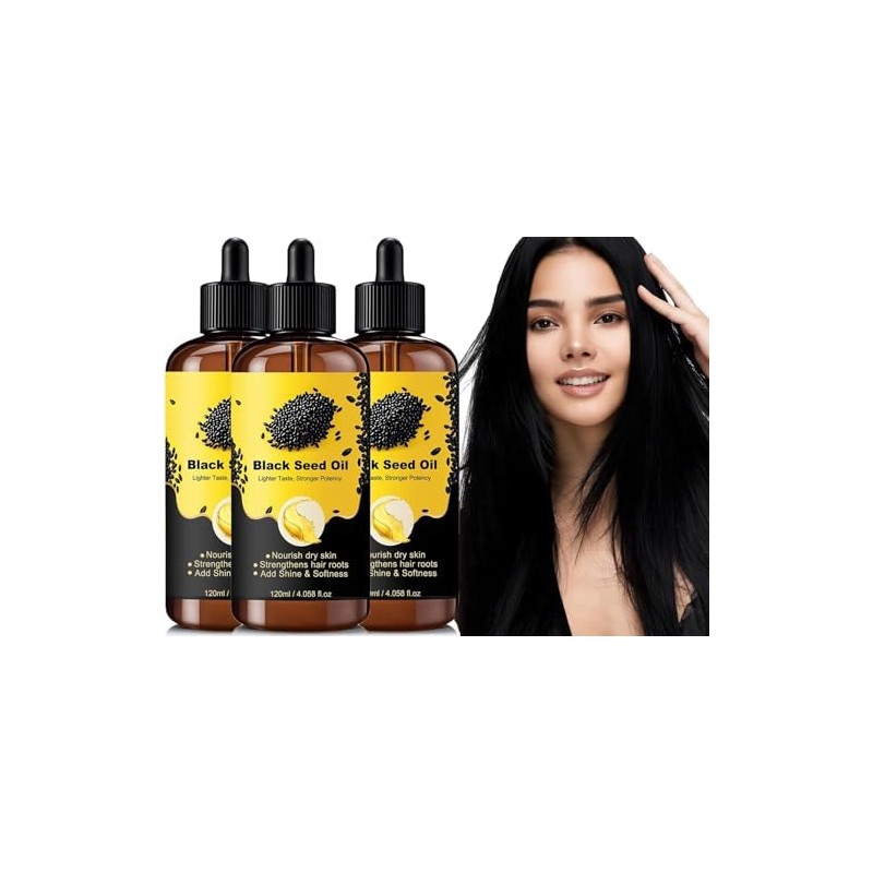 Aceite de Comino Negro Orgánico para Cabello, Aceite de Semilla