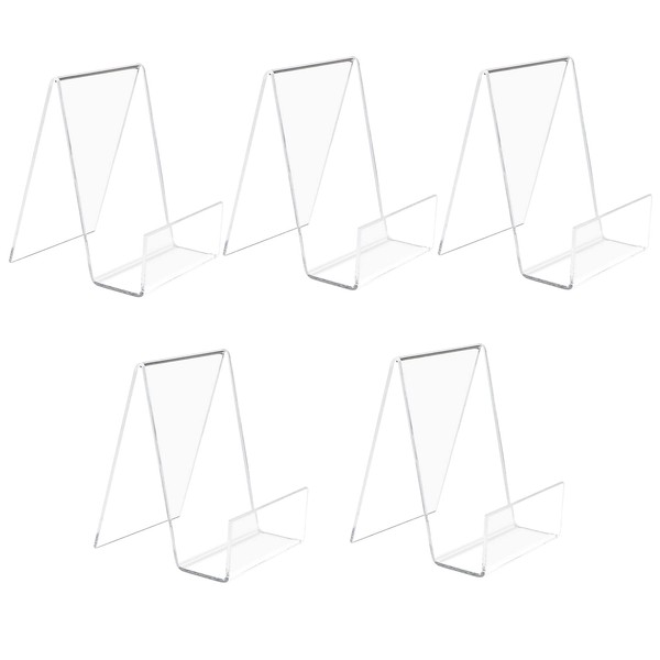 Acrylic Book Stand, Pack of 5, Book Easel, Transparent Book