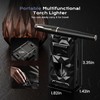 5-in-1 Windproof Lighter with Punch, Draw Enhancer, Holder, Triple Jet