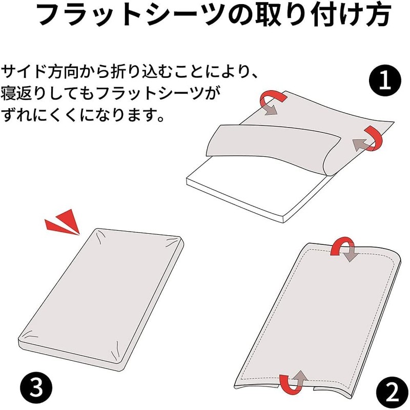 Flat Bed Sheet, Double, 86.6 x 98.4 in (220 x