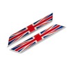1 Pair British Flag Car Stickers-2 Rhomboid Shape UK Metal