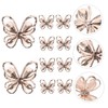 Healvian 30pcs Rhinestone Inlaid Butterfly Nail Art Decals DIY Manicure