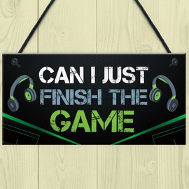 Red Ocean Gamer Gifts Funny Gaming Sign For Games Room Boys Bedroom Christmas Gifts For Son or Brother