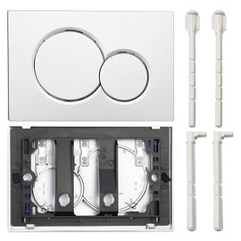 Actuator Plate for Geberit Dual Flush, Compatible with Geberit sigma01 Concealed Cisterns, Chrome, 115.770.21.5