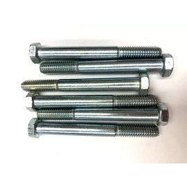 Brighton 3/8 - 16 x 3-1/2"  HEX HEAD SCREWS BOLTS GRADE 5 ZINC COATED 6 PCS - NEW