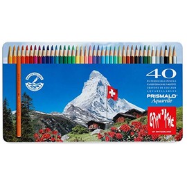 Caran D'ache Prismalo Aquarelle Colour Pencil - Assorted (Pack of 40)