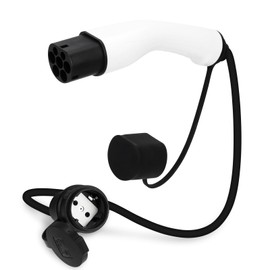 BOROCO Adapter Type 2 to Schuko Socket for E-Bike, EV, 16 A, 3.5 kW, 230 V Charging Cable, Schuko Adapter to Type 2 for EV Charging Stations, Wallbox Schuko Charging Cable Adapter for Electric