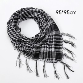 HLMYER Palestine Scarf,Stylish and Versatile Palestinian Scarf,Shemagh Scarf Men, Keffiyeh Palestinian Scarfs,Desert Shemagh Scarf for Men,Keffiyeh for Mens & Women of All Ages(95 * 95CM)