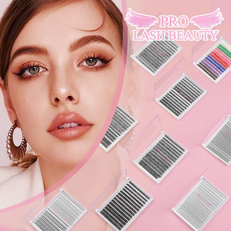 280 Pcs Individual Lashes Cluster Lashes 30D+40D D Curl 9-15Mix