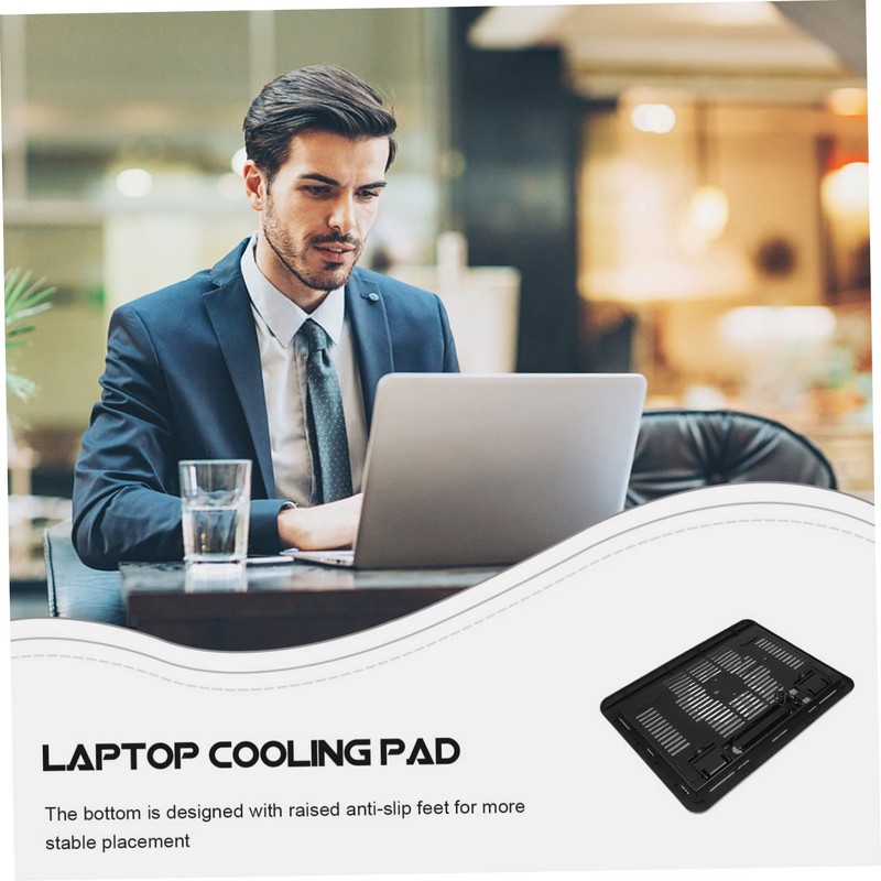 KOMBIUDA Quiet Laptop Cooling Pad Anti-Slip Design Portable Stand for