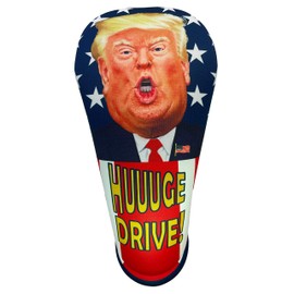 HUUUGE Drive! Trump 460cc Driver Golf Club Headcover - Easy On/Off, Made in USA by BeeJos - Golf Gift Accessory for 2024!