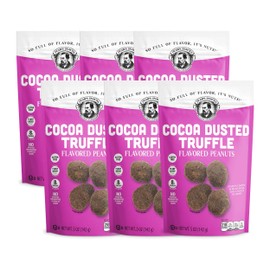 Cocoa Dusted Truffle Flavored Peanuts | Pack of 6 | 5 oz | Brenmar