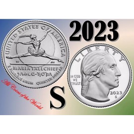 2023 S   American Women Quarters - Maria Tallchief - UNC - US Mint - 1 coin