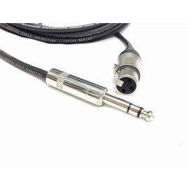 75 Foot Neutrik NC3FXX Female XLR to Neutrik Rean NYS228 1/4 Inch (6.35mm) TRS Balanced Pro Audio Cable by Custom Cable Connection