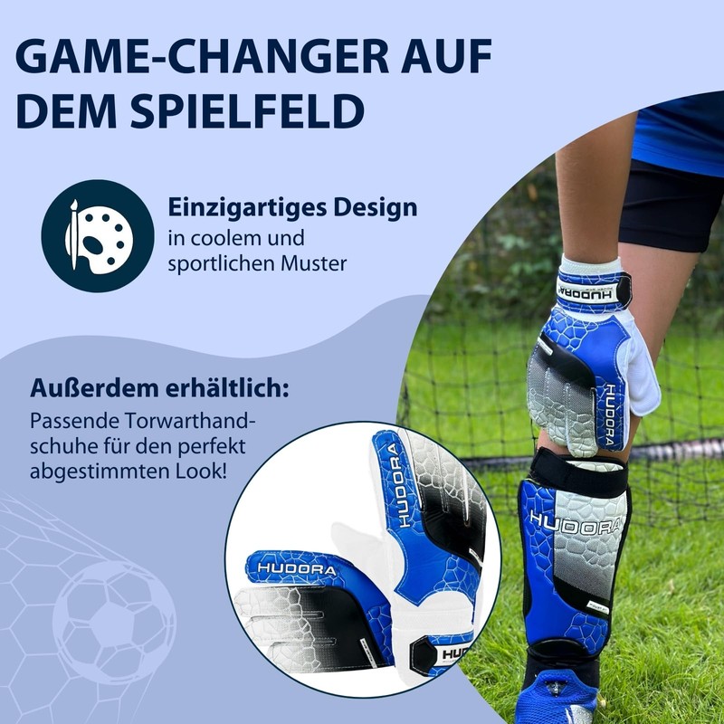 Hudora Shin Pads with Ankle Protection, multicolour, s