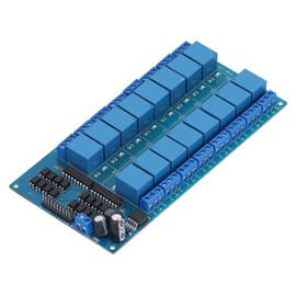 Relay Module 16 Channel with Optocoupler Protection Power Supply High Level Trigger