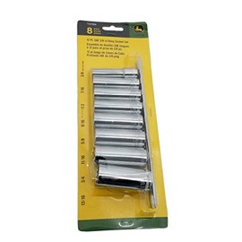 John Deere 8 Piece 12 PT SAE 3/8" Deep Socket Set - TY27809