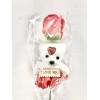 Flowers 3 Pcs Artificial Rose Gift Bear Bouquet For Any