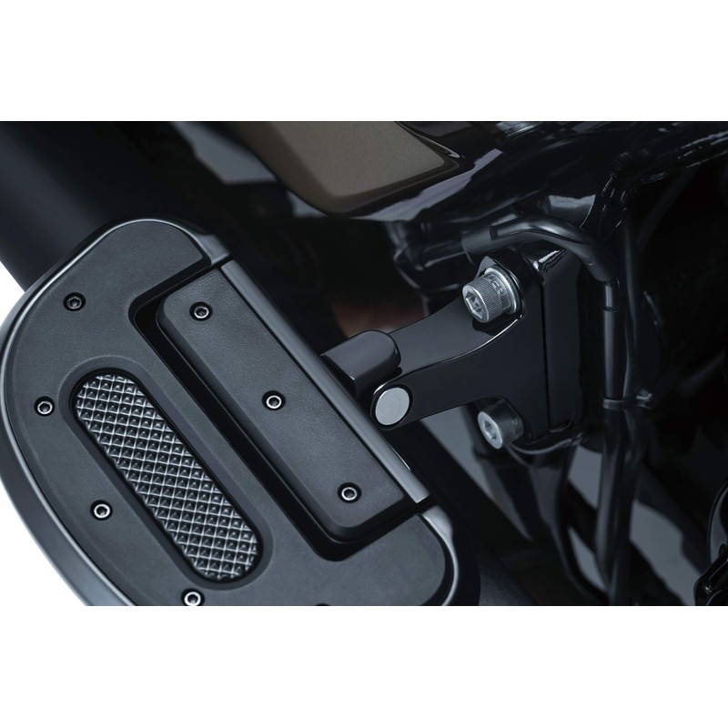 Kuryakyn Non-Pivoting Splined Adapter for H-D, Satin Black
