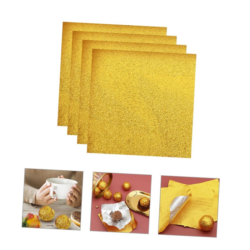 KICHOUSE 200pcs Candy Foil Wrappers Reusable Aluminum Foil Sheets Sealing