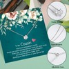 JeeweLife Sterling Silver Necklace for Cousin - Birthday Gift for