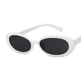 Unisex Sunglasses Retro White Grey Drive Holiday Oval Non-Polarized UV400