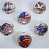 Ashtray Small Red White & Blue Pocket USA Patriotic Flip