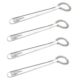 4PCS Silver Tool Egg Whisk Stainless Whisk,Egg Beater,Flat Whisk,Kitchen Whisk,Sauce Whisk,Mini Handheld Whisk for Coffee Milk Sauce Foamer Frother