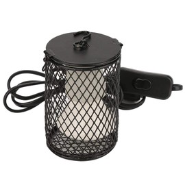 Reptile Anti-scalding Ceramic Heating Lamp Set, Heat Protection Lamp, Suitable for Rabbits, Chicks, Chinchillas, Turtles, Hamsters, Parrots, Snakes, Lizards, Frogs (Black)