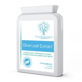 Olive Leaf Extract 6750mg Whole Leaf Equivalent - 60 Capsules - Containing 20% Active Oleuropein - Non GMO - Made in The UK