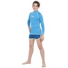 SEAC Boy's Rash Guard T Light Blue, Long Sleeve, Sun
