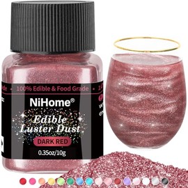 NiHome Polvo Con Purpurina Comestible De Grado Alimenticio, Polvo Brillante, Metálico, Elegante, Para Decoración De Alimentos, Espolvorear Polvo Brillante Para Bebida, Vino, Bebida, Pastel,