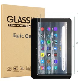 [2-Pack] EpicGadget Glass Screen Protector for All-New Fire 7 Tablet 7-inch (12th Generation - 2022 release) - Tempered Glass Film/High Definition / 9H Hardness
