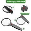 10X 30X Foldable Handheld Magnifying Glass, Pocket Reading Magnifier, 90mm