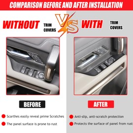 Car Window Glass Lift Button Panel Trim Cover Compatible with Hummer EV 2024 2025 Armrest Window Control Switch Frame Sticker Interior Accessories (Carbon Fiber Pattern)